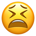 Tired face emoji